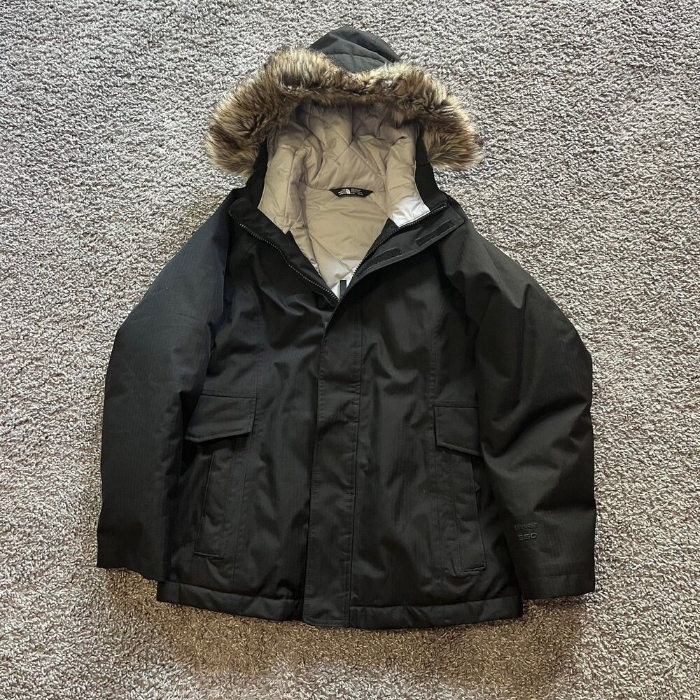 The North Face Black Heather Ella Lou Urban 550 Down Jacket Girls Large (14-16)